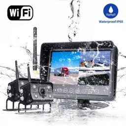 Vodotesný kamerový SET s AHD do lode / jachty / člnu / stroje / auta - 7" LCD monitor + 2x WiFi kamery