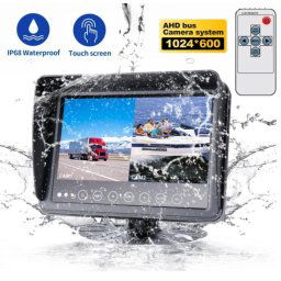 Vodotesný monitor pre lode / jachtu / stroje 7" AHD LCD s krytie (IP68) + 2 vstupy pre kamery