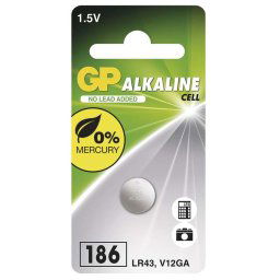 EMOS Alkalická gombíková batéria GP 186F (LR43), 1ks B13861