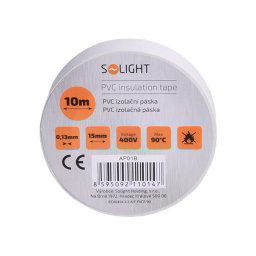 Solight Izolačná páska 15mm x 0,13 mm x 10m, bielá AP01B