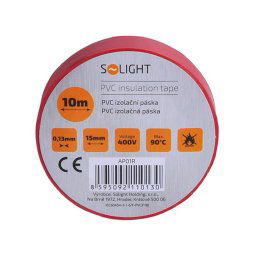 Solight Izolačná páska 15mm x 0,13 mm x 10m, červená AP01R