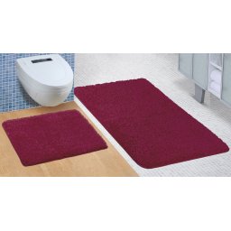Kúpeľňová sada predložiek Micro 60x100 + 60x50cm bordó