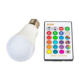 T-LED RGBW LED žiarovka 5W E27 Farba svetla: RGB + studená biela 021171