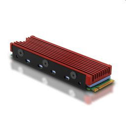 AXAGON CLR-M2, hliníkový pasívny chladič pre jedno aj obojstranný M.2 SSD disk, výška 12 mm CLR-M2