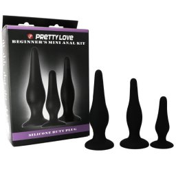 PRETTY LOVE - BEGGINER'S ANAL KIT SILICONE PLUGS (SET ANáLNYCH KOLíKOV)