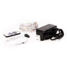 LED Solution LED pásik 12W/m 12V bez krytia IP20 5 metrov + adaptér 72W + stmievač s DO Farba svetla: Extra teplá biela 07700_05310_06173