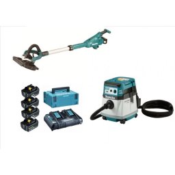 MAKITA DSL800ZU + DVC157LZX3 + 198091-4 aku. sada na brúsenie sadrokartónu