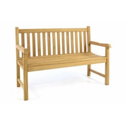 Záhradná lavica DIVERO - ošetrené teakové drevo - 130 cm