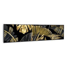 Klarstein Wonderwall Air Art Smart, infračervený ohrievač, 120 x 30 cm, 350 W, čierny kvet