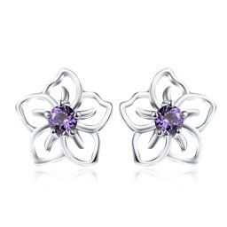 Olivie Strieborné náušnice VIOLET 4679