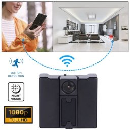 Vysúvateľná pinhole FULL HD kamera s nočným videním + WiFi/P2P + detekcia pohybu + uhol 100°