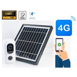 4G solárna bezpečnostná FULL HD kamera s 5200 mAh bateriou + micro sd nahrávanie + obojsmerná komunikácia