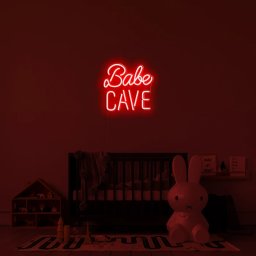 3D LED nápisy na stenu do interiéru - Babe cave 50 cm