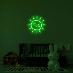 Nápisy na stenu (LED – 3D) svietiace logo SUNNY s rozmermi 50 cm