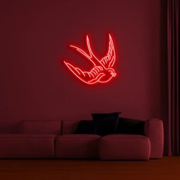 3D LED logo neónový nápis na stenu HOLUBICA 75 cm