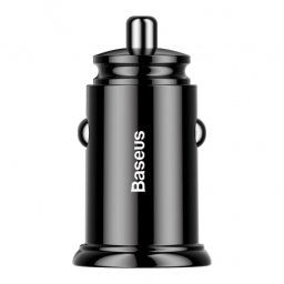 Baseus Circular 2xUSB 30W QC 3.0 autonabíjačka, čierna (CCALL-YD01)