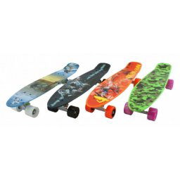 Pennyboard so svietiacimi LED kolieskami 56 cm Modrá