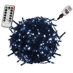 Vianočné osvetlenie 40m, 400 LED, studenobiele, zelený kábel