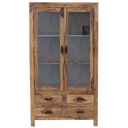 indickynabytok.sk - Vitrína Rami 100x180x45 indický masív palisander