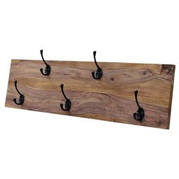 indickynabytok.sk - Vešiak Rami s 5 háčikmi 90x25x2,5 indický masív palisander