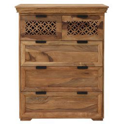 indickynabytok.sk - Komoda Mira 90x120x45 indický masív palisander