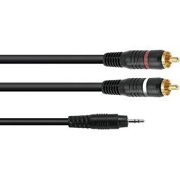 Audio kábel 3,5jack/2xRCA 6m Omnitronic