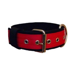 Obojok nylonový 4cm - červený čierny