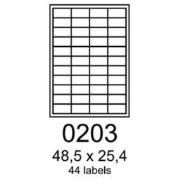 Etikety RAYFILM 48,5x25,4 polyesterové lesklé biele laser R05040203F