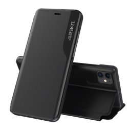 MG Leather View knižkové puzdro na iPhone 13 Pro Max, čierne