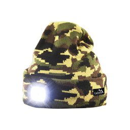 Čiapka s čelovkou CATTARA 14020 Army nabíjacie