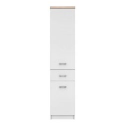 Kondela Skriňa 2d1s, DTD laminovaná, biela/dub sonoma, TOPTY