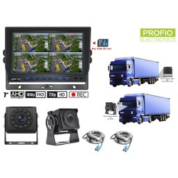 Kamerový set s nahrávaním - HD monitor 7" + Kamera s 11 IR LED + MINI AHD 720P širokouhlá kamera