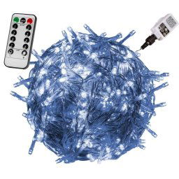 Vianočné LED osvetlenie 40 m, 400 LED, studenobiele, ovládač