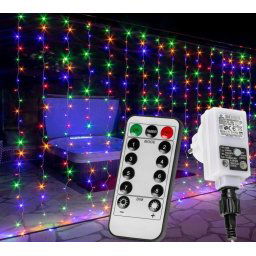 VOLTRONIC Vianočný svetelný záves - 6x3 m, 600 LED, farebný