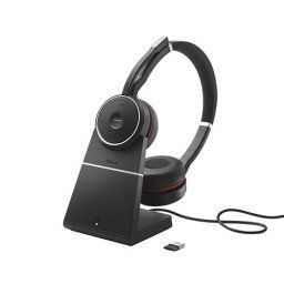 Headset Jabra Evolve 75, duo, USB-BT, MS, stojan