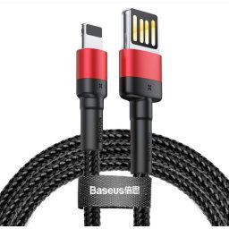 Baseus CALKLF-G91 Cafule Lightning Kabel 2.4A 1m Red/Black 6953156283336