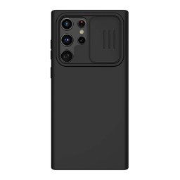 Nillkin CamShield Silky Silikónový Kryt pre Samsung Galaxy S22 Ultra Black 6902048237575