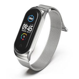 Tactical 686 Loop Magnetický Kovový Remienok pre Xiaomi Mi Band 5 / Mi Band 6 Silver (EU Blister) 8596311115325