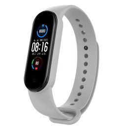 Tactical 658 Silikónový Remienok pre Xiaomi Mi Band 5 šedá 8596311114397