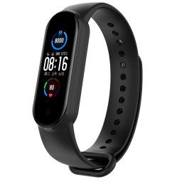 Tactical 661 Silikónový Remienok pre Xiaomi Mi Band 5 / Mi Band 6 Black (EU Blister) 8596311114373