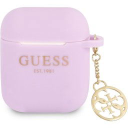 Guess 4G Charm Silikónové Puzdro pre Airpods 1/2 Purple GUA2LSC4EU