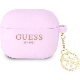 Guess 4G Charm Silikónové Puzdro pre Airpods 3 Purple GUA3LSC4EU