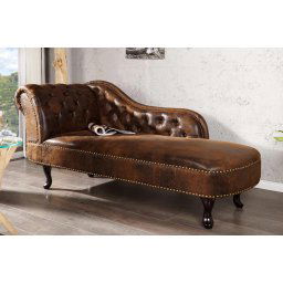 LuxD Leňoška Chesterfield Vintage hnedá