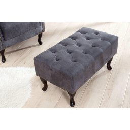 LuxD Taburetka Chesterfield sivá