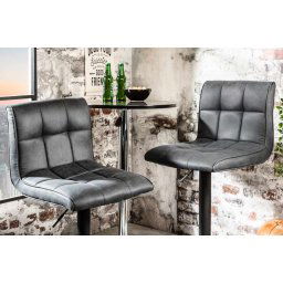 LuxD Dizajnová barová stolička Modern vintage sivá