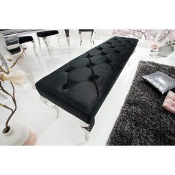 LuxD Dizajnová lavica Rococo, 170 cm, čierna