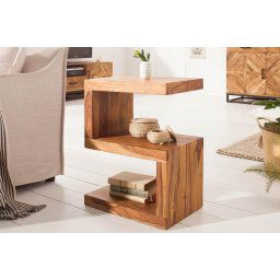 LuxD Dizajnový odkladací stolík Ari, 60 cm, sheesham