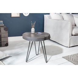 LuxD Odkladací stolík Island 43cm sivá akácia