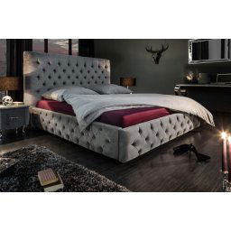 LuxD Dizajnová posteľ Laney 180x200 cm sivý zamat