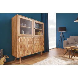 LuxD Dizajnová vitrína Justice 140 cm akácia
